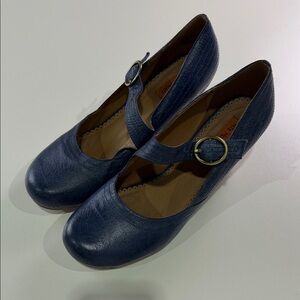 Miz Mooz Navy Blue Heels with Strap 10